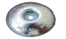 UK Anodes Aluminium Round Domed Anode (ASA2170) - 0.8Kg. nom 140mm dia x30mm (M10 fixing)