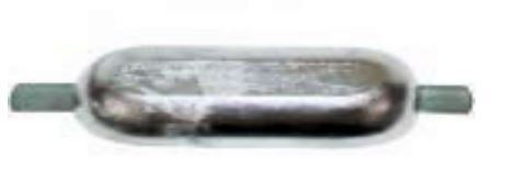 UK Anodes Zinc Weld-on Anode (ASZ1236) - 30.0Kg Nom. 545mm x 130mm x 55mm 700mm o/a