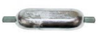 UK Anodes Aluminium Weld-on Anode (ASA2202) - 2.0Kg Nom. 305mm x 90mm x 40mm 380mm o/a