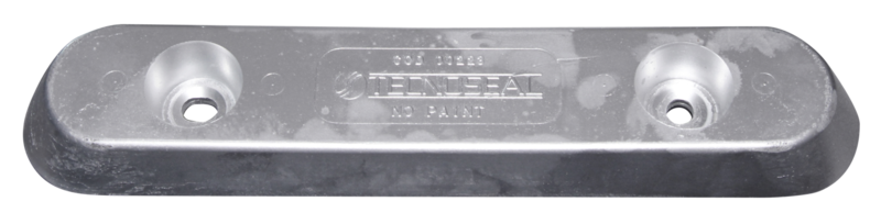 Tecnoseal  2.30Kg Zinc Flat Plate Anode (ASZ1186) - 250mm x 63mm x29mm (140mm x M12 fixing )