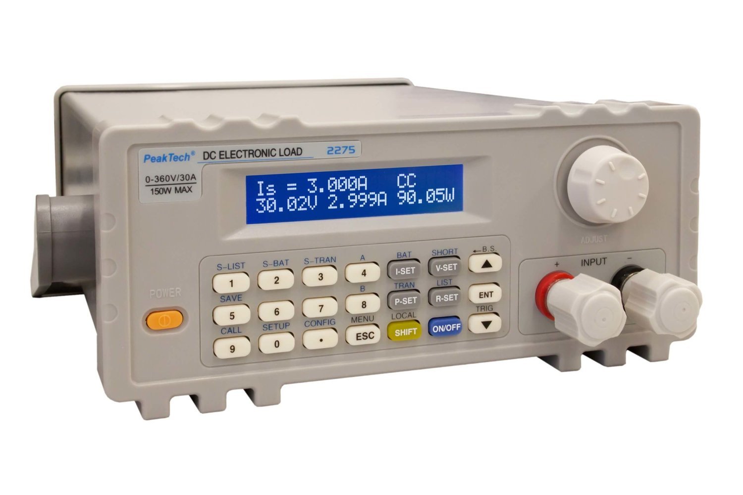 Carga electrónica DC con USB 0-360V/30A, 150W para pruebas después de reparaciones