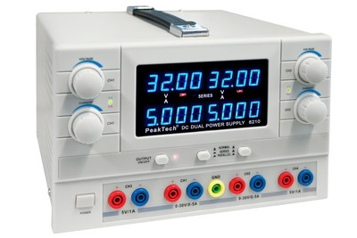 Fuente de alimentación digital, 2 x 0 - 30 V/0 - 5 A DC/5 V/1 A fixed - Modo serie y paralelo (60V 10A max) Fuente de alimentación digital, 2 x 0 - 30 V/0 - 5 A DC/5 V/1 A fixed - Modo serie y paralelo (60V 10A max)