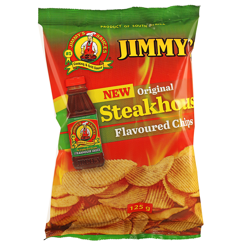Jimmy&#39;s Original Steakhouse Flavoured Chips 125g X6