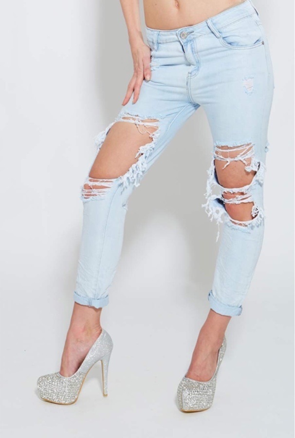 Extreme Ripped Denim Jeans