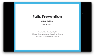 CGNA Certification Study Group Webinar: Fall Prevention (31-10-19)