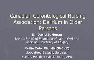 Canadian Gerontological Nursing Association: Delirium in Older Persons