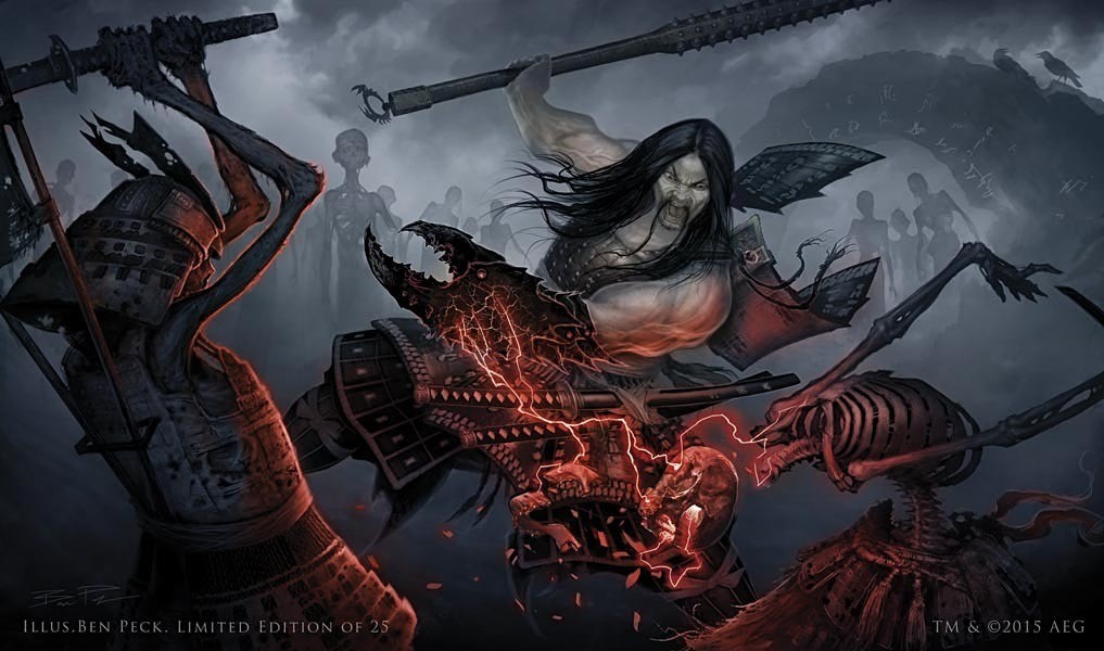 L5R Hida Yakamo: 20th Anniversary Siege Clan War 14 x 24 Playmat LIMITED EDITION of 25