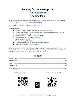 Half marathon Advanced Training Plan
