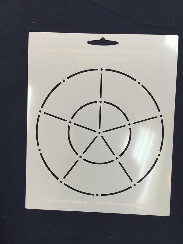 Flower design stencil 6"