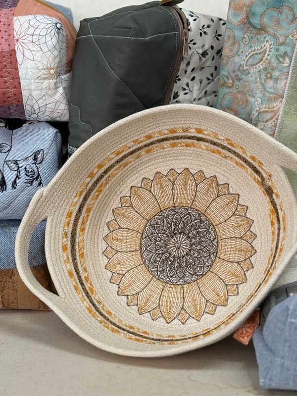 Embroidery Rope Basket Class