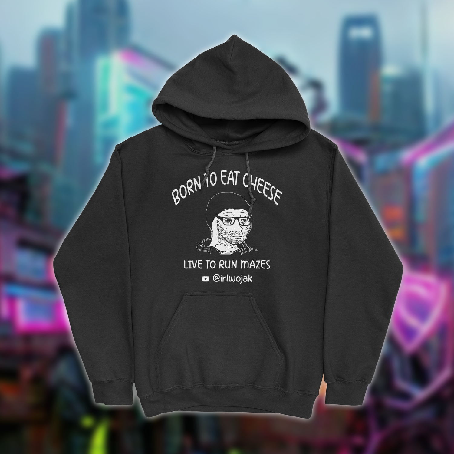 Real Life Wojak - Born To Eat Cheese, Live To Run Mazes (Hoodie)