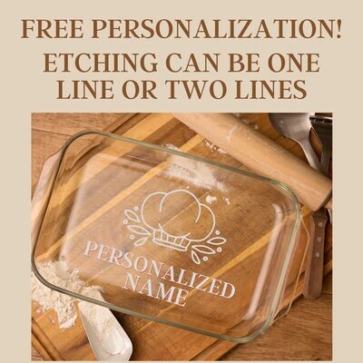 Personalized Glass 9x13 Casserole Dish
