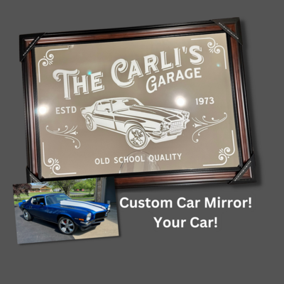 Custom Etched Car-Boat-Motorcycle.....Mirror