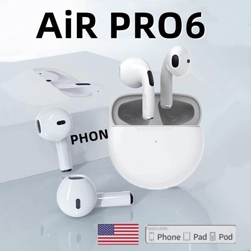 TWS pro 6 سماعات بلوتوث سماعات لاسلكية