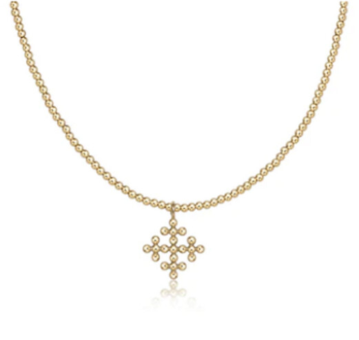 Cross Encompass Charm Gold Choker