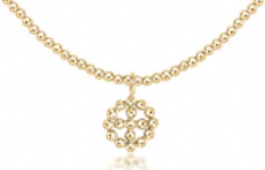 Small Cross Halo Charm Choker