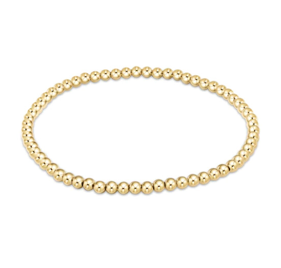 Classic 3mm Bead Gold Bracelet