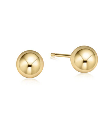 Classic Gold 10mm Ball Stud Earrings