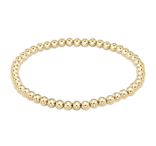 4mm Classic Gold Bead Bracelet