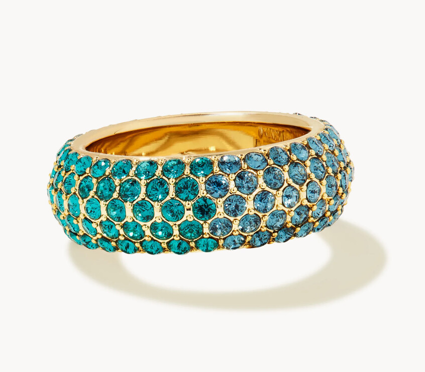 Mikki Green/Blue Gold Ring, Size: 6