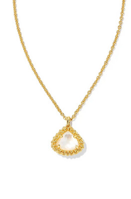 Kendall Gold Mother of Pearl Pendant Necklace