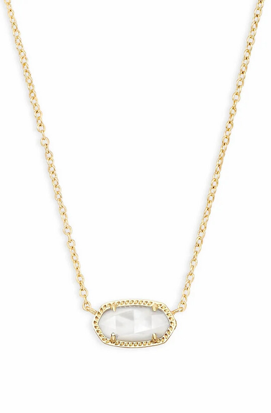 Elisa Gold Ivory Mother of Pearl Necklace