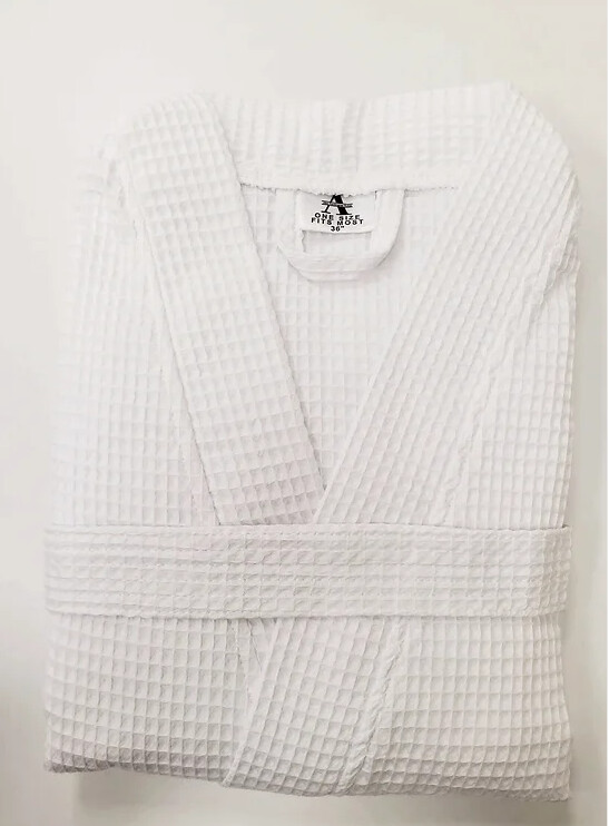 Waffle Robe-White