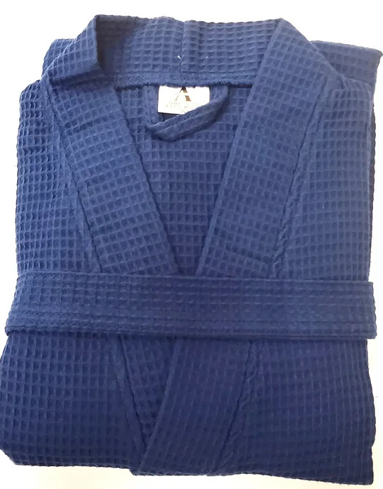 Waffle Robe-Navy