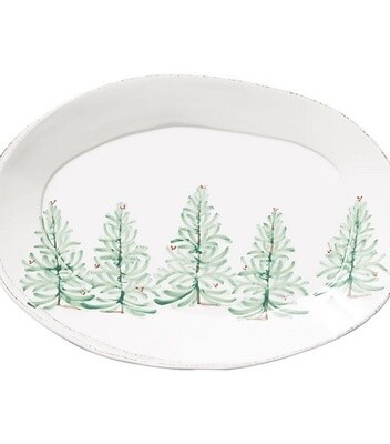 Lastra Holiday Oval Platter-A L Alexander