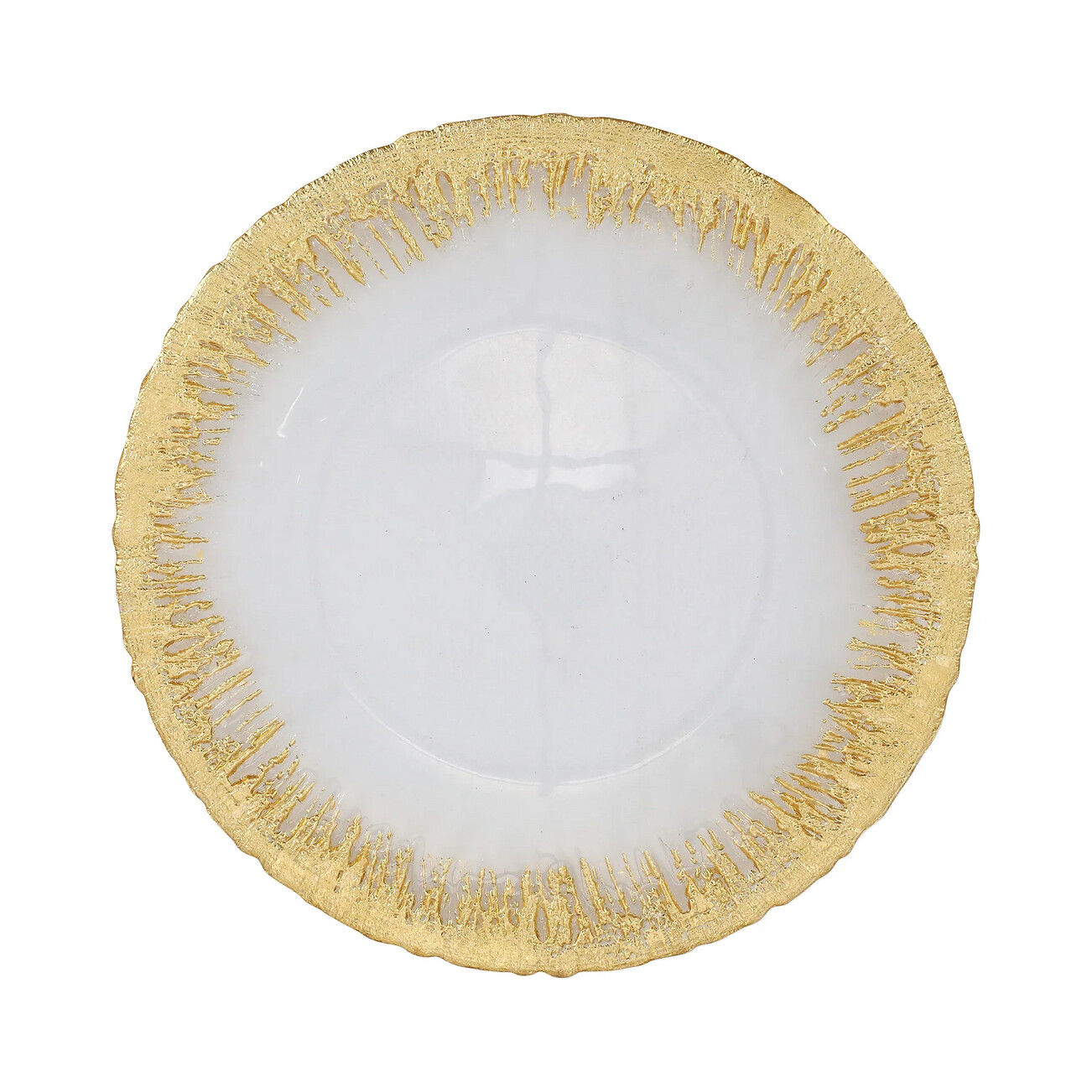 Rufolo Gold Brushstroke Charger Plate-Honeycutt