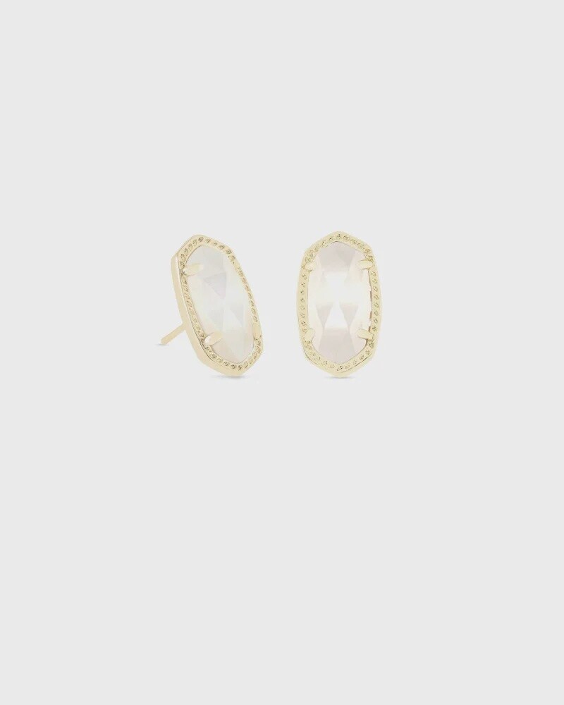 Ellie Gold Ivory Mother of Pearl Earrings