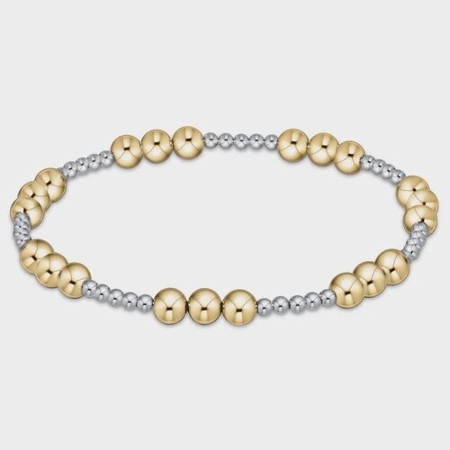 Classic Mixed Metal Joy Pattern 6mm Bracelet