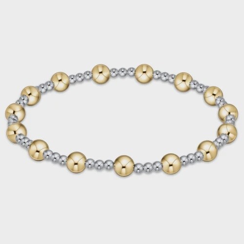 Classic Mixed Metal Sincerity Pattern 6mm Bracelet