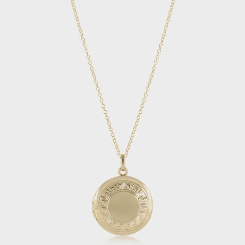 16&quot; Gold Cherish Small Gold Locket Necklace