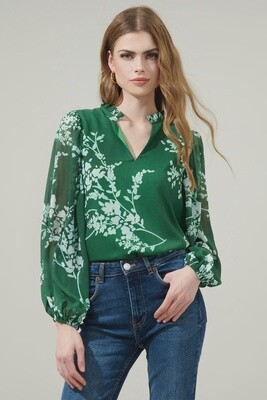 Monterey Floral Hathaway Blouse
