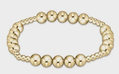 Classic Blissful Pattern Gold 3mm 6mm Bead Bracelet