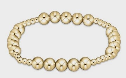 Classic Blissful Gold 2mm 4mm Bead Bracelet