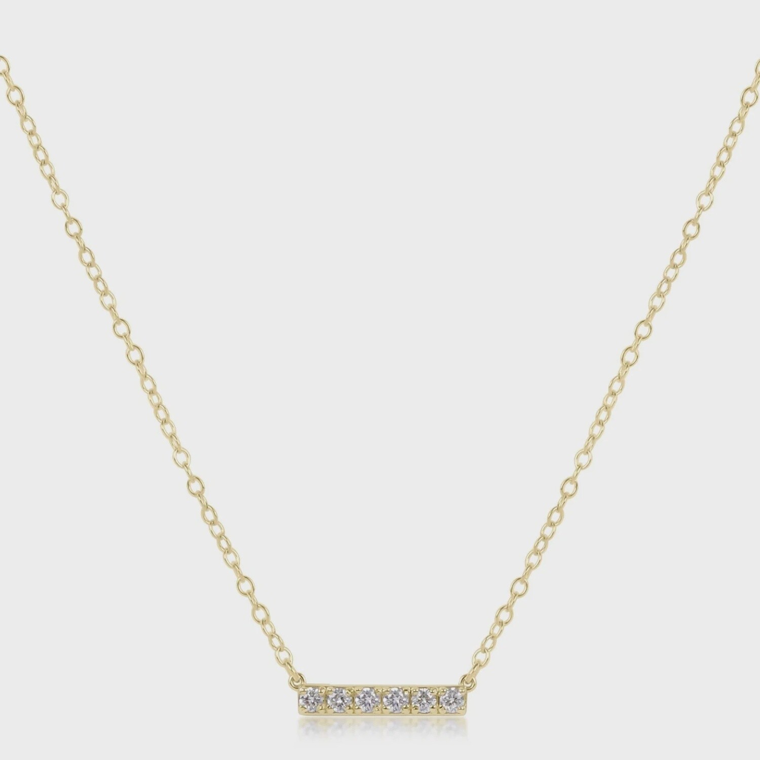 14k Gold/Diamond Bar Necklace