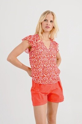 Red Charlotte Blouse