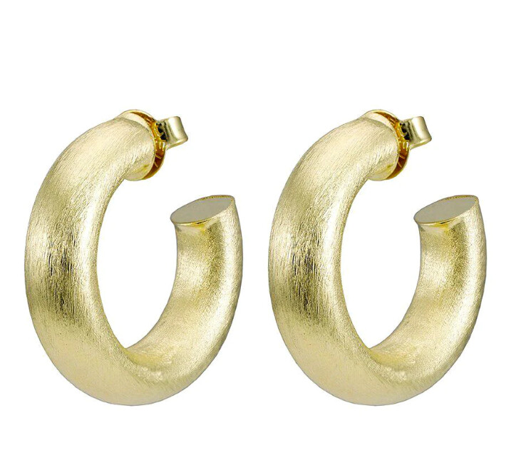 Small Chantal Hoops, Colour: Brushed Gold