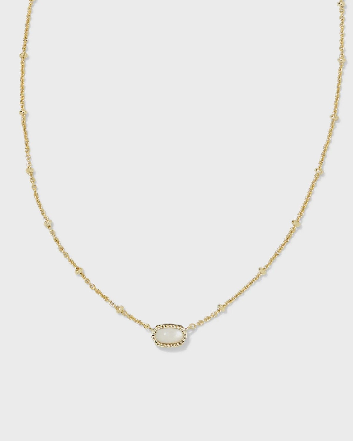 Mini Elisa Pendant Necklace Gold Ivory MOP