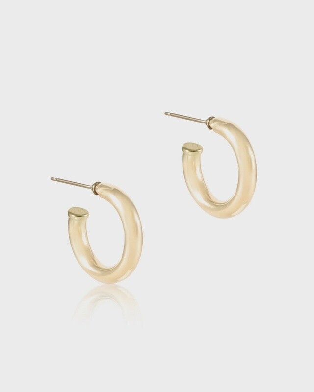 Round 4mm Gold Hoop-Smooth