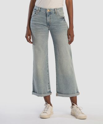 Meg Mid Rise Wide Leg Jeans