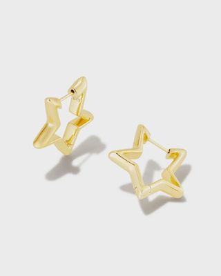 Gold Star Huggie Earring