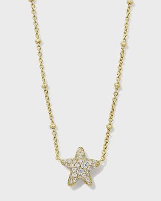 Jae White Crystal Pave Star Necklace