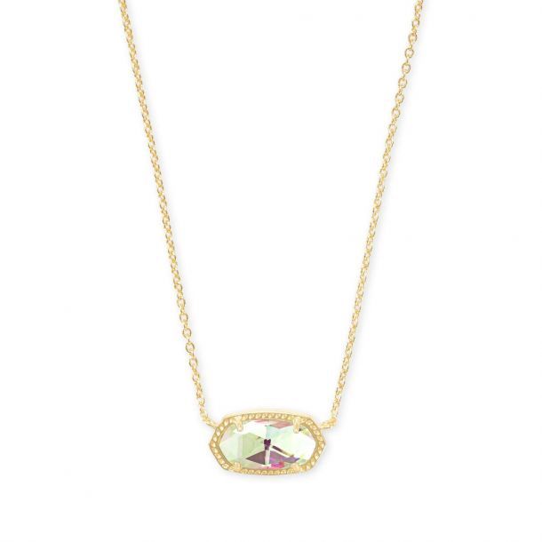 Elisa Gold Dichroic Glass Necklace