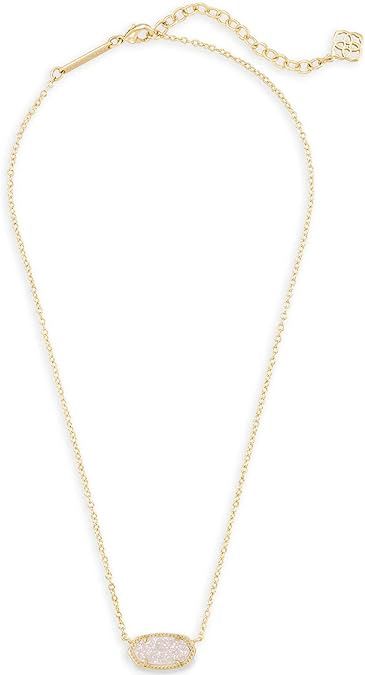 Elisa Necklace Gold Iridescent Drusy
