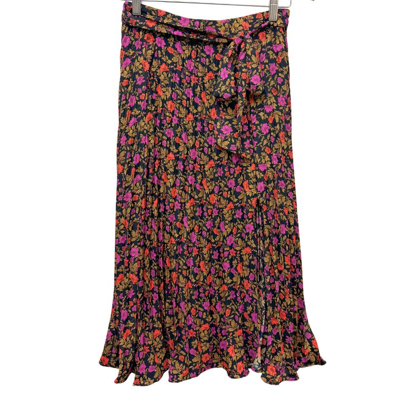 Pleated Print Skirt