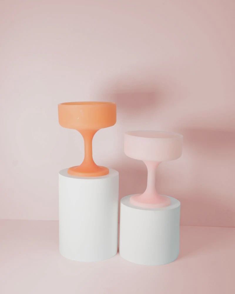 Petal Peach Silicone Cocktail Coupes