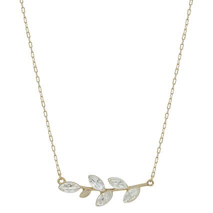 Gold Clear Brady Necklace